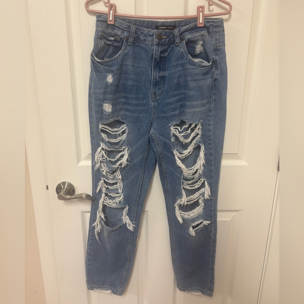 Bluenotes Ripped Boyfriend Jeans in Blue